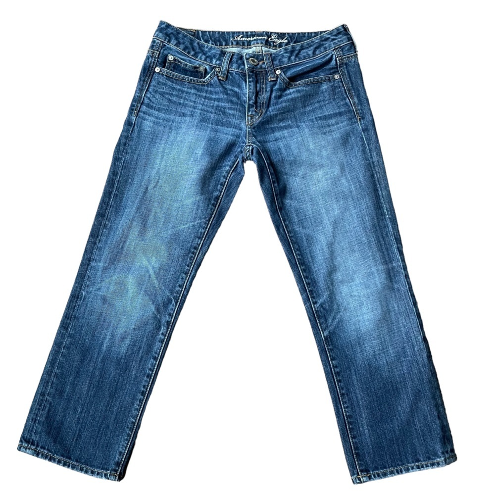 American Eagle Cropped Boy Fit Jeans Size: 0